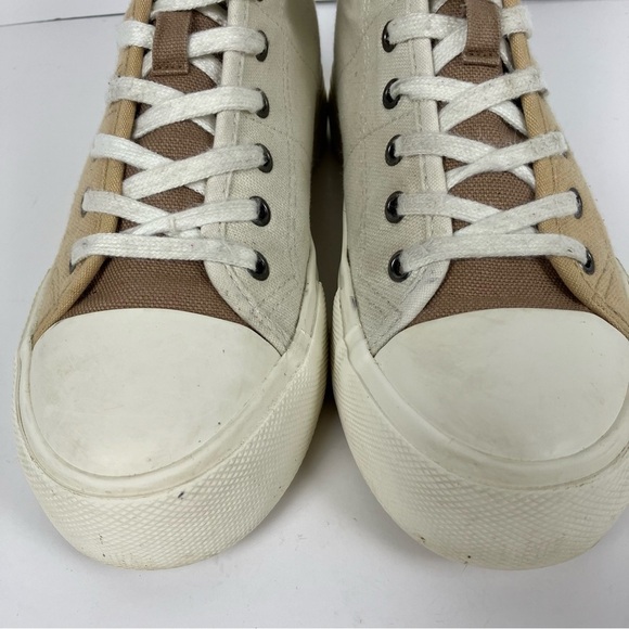 American Eagle Platform Smiley® Colorblock Embroidered High-Top Sneakers Sz 7 - Picture 4 of 16